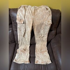 Fashion Nova Tan Boot Cut Jeans